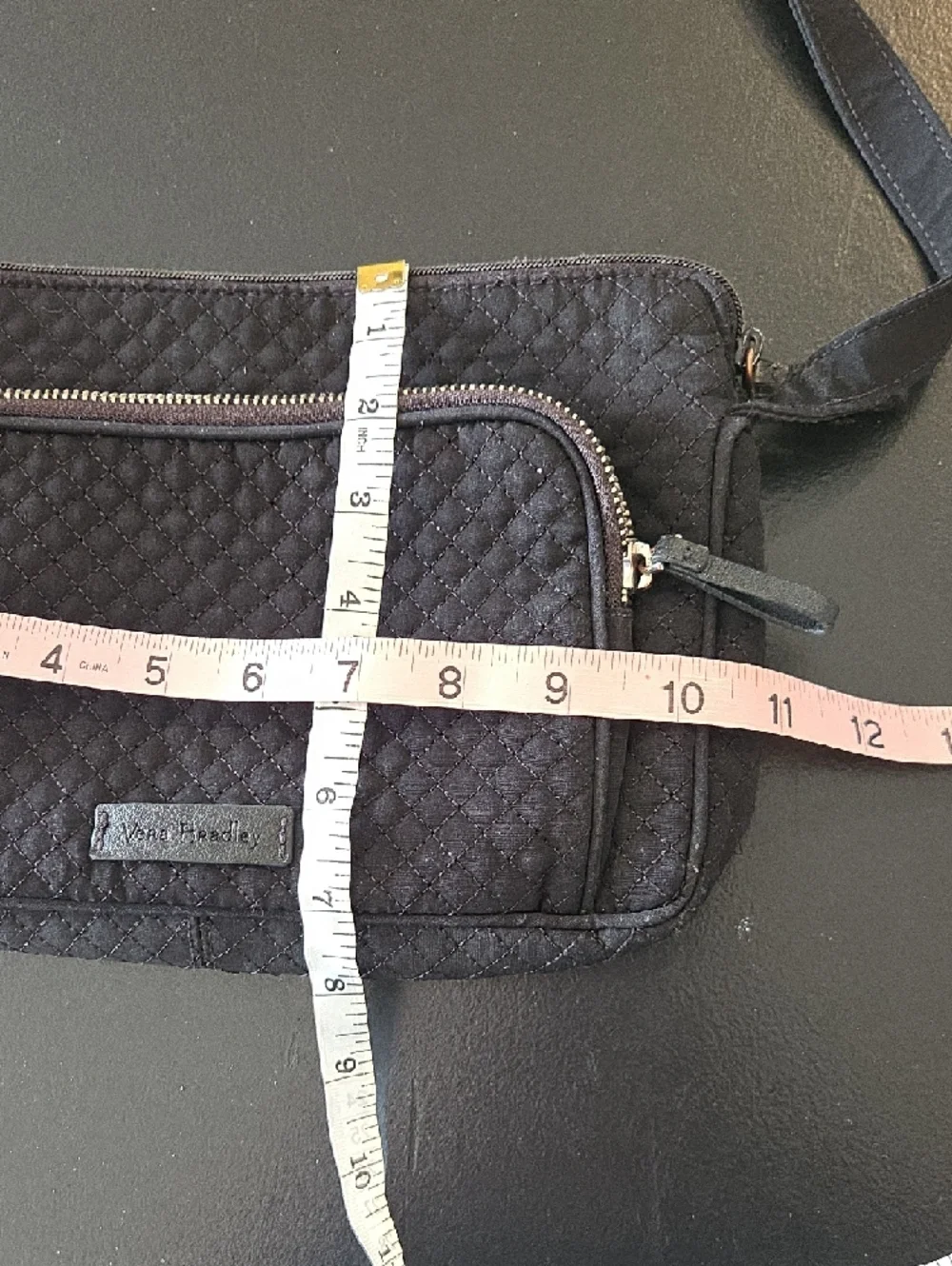 Vera Bradley Quilted Black Crossbody Messenger - Picture 6 of 6